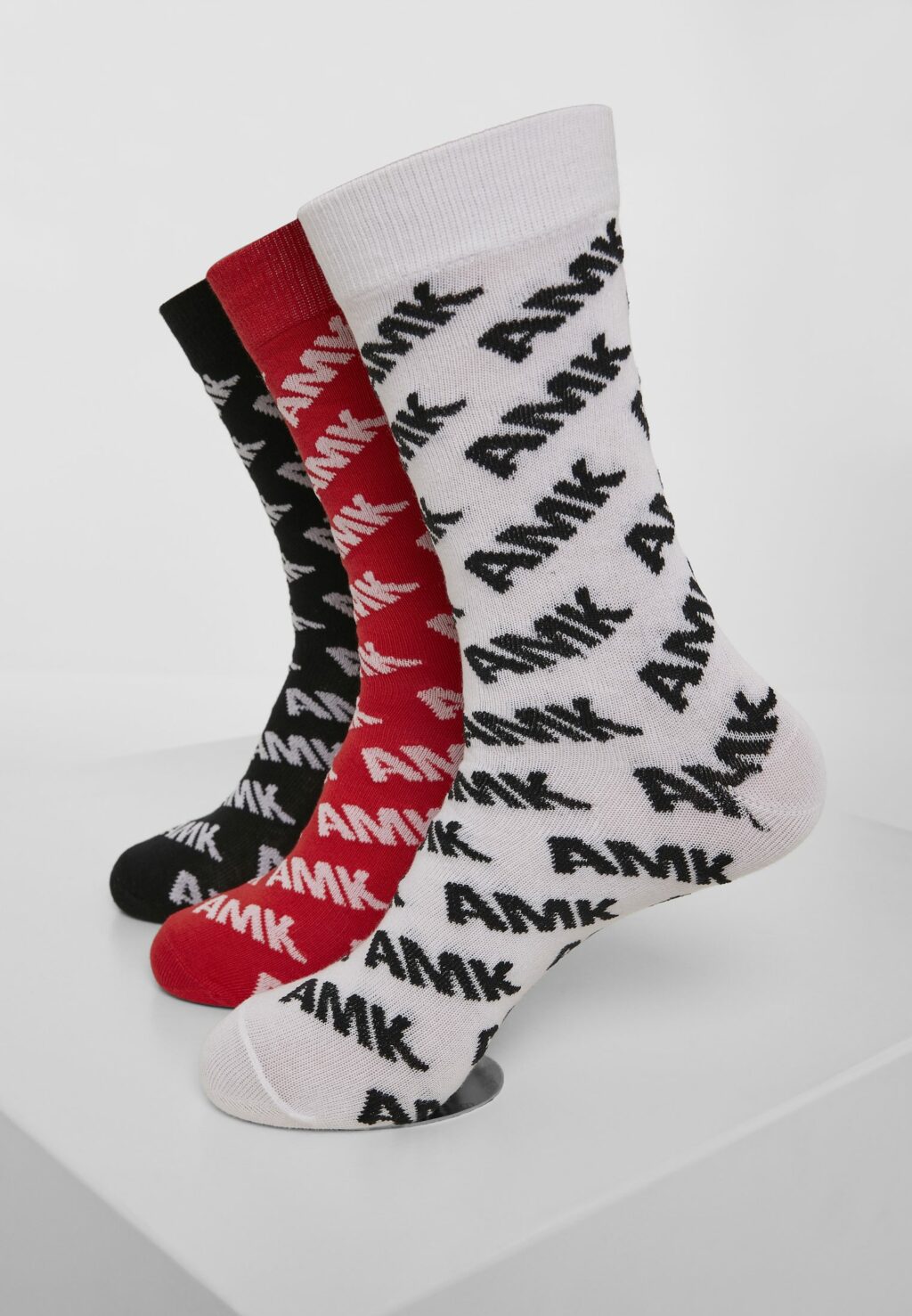 AMK Allover Socks 3-Pack black/red/white MT1210