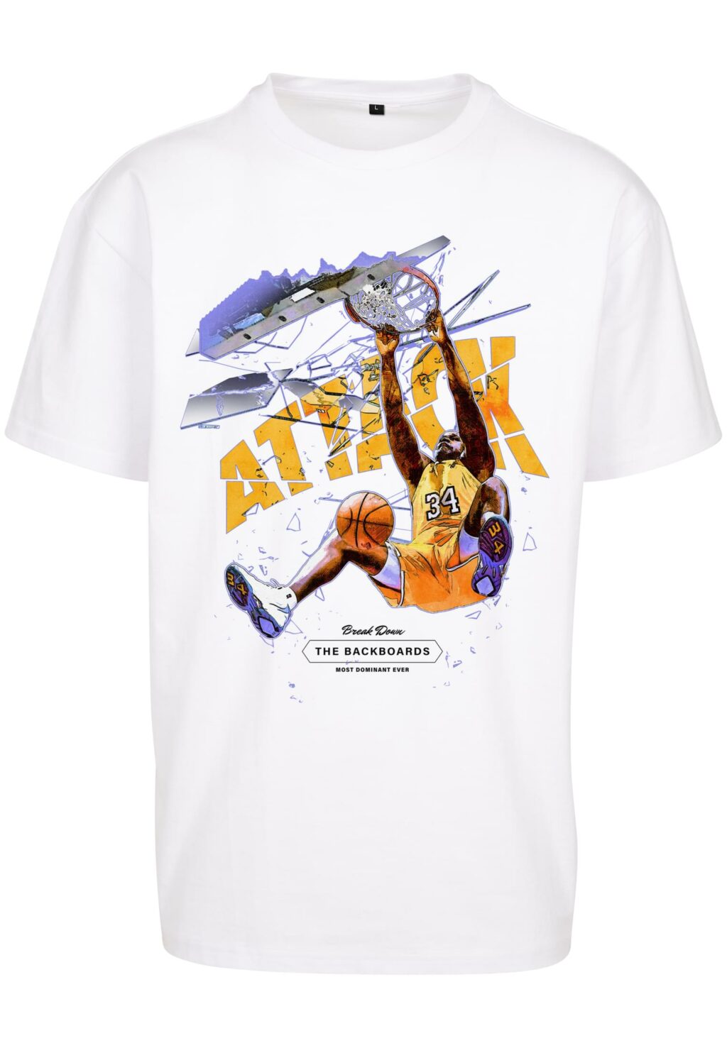 Attack Player Oversize Tee white MT1839