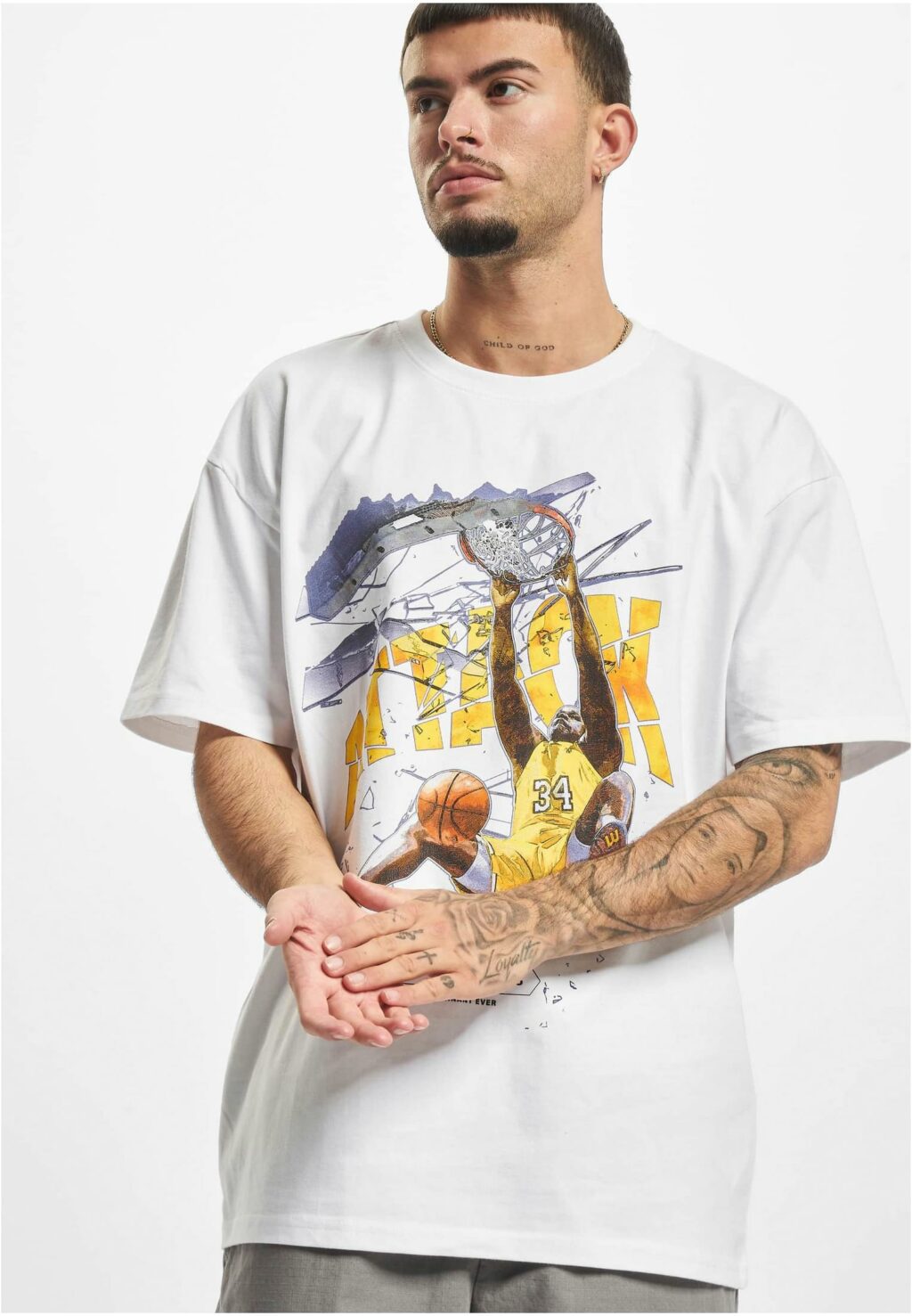 Attack Player Oversize Tee white MT1839