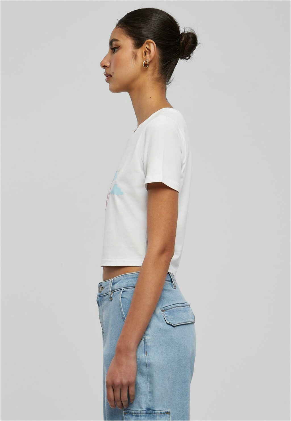 Baby Girl Cropped Tee white MST003