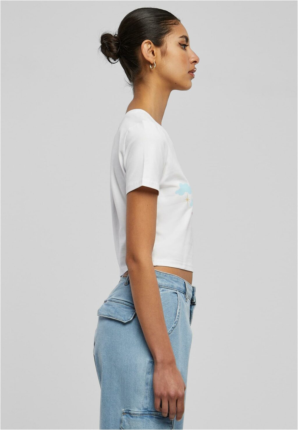 Baby Girl Cropped Tee white MST003