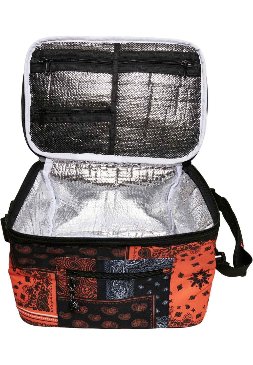 Bandana Patchwork Print Cooling Bag black/orange one TB5117