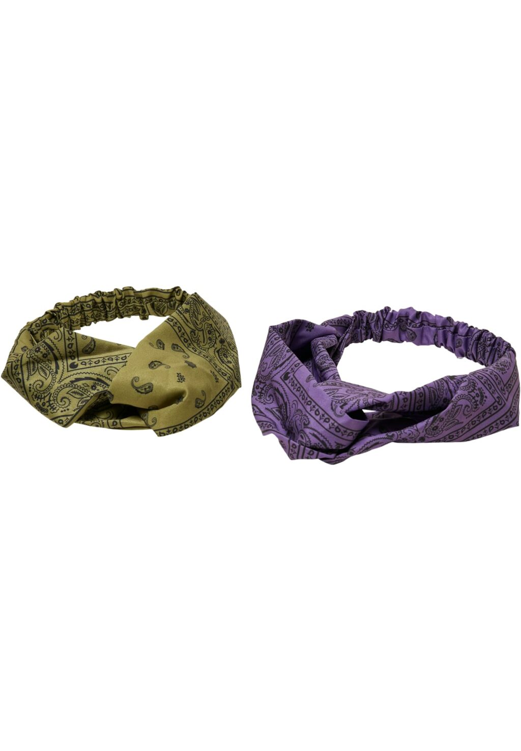 Bandana Print Headband 2-Pack lilac/olive one TB5124