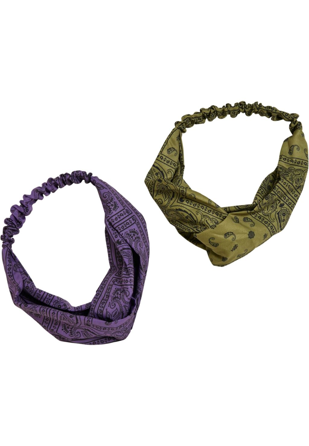 Bandana Print Headband 2-Pack lilac/olive one TB5124