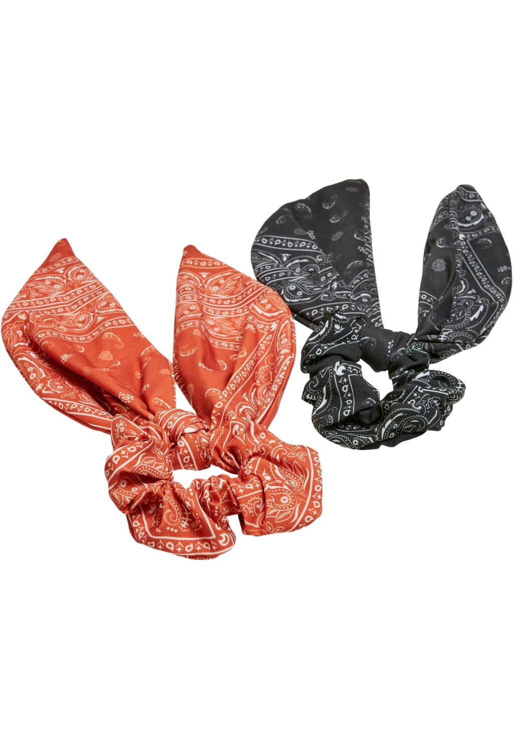 Bandana Print Scrunchies With XXL Bow 2-Pack orange/black one TB5128