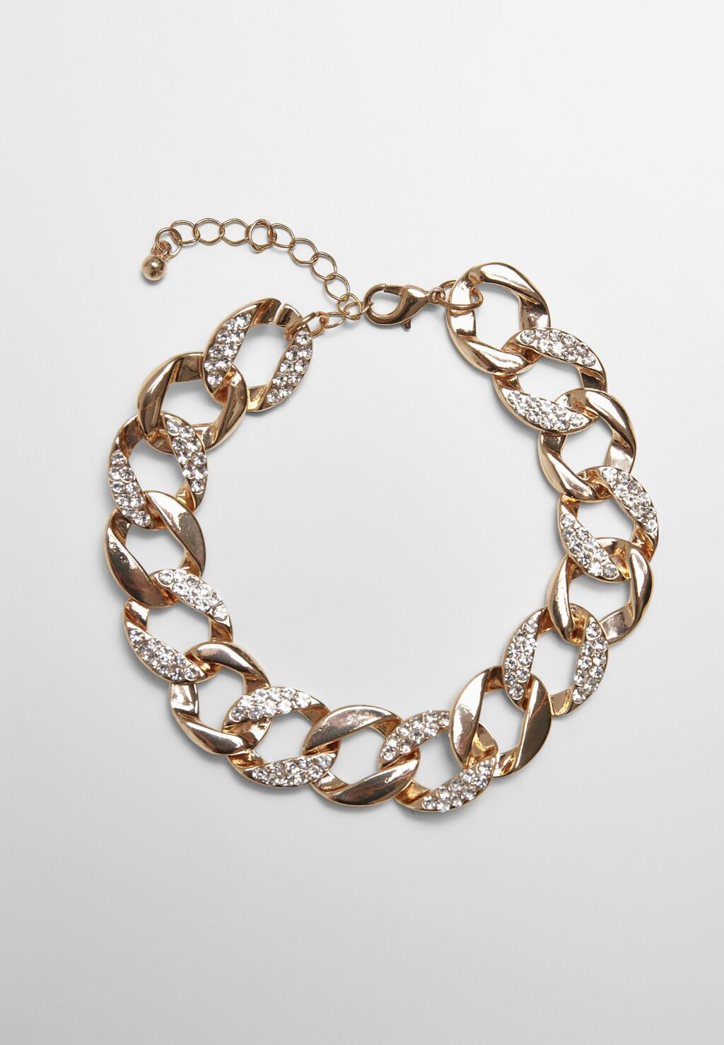 Basic Diamond Necklace And Bracelet Set gold one TB4052