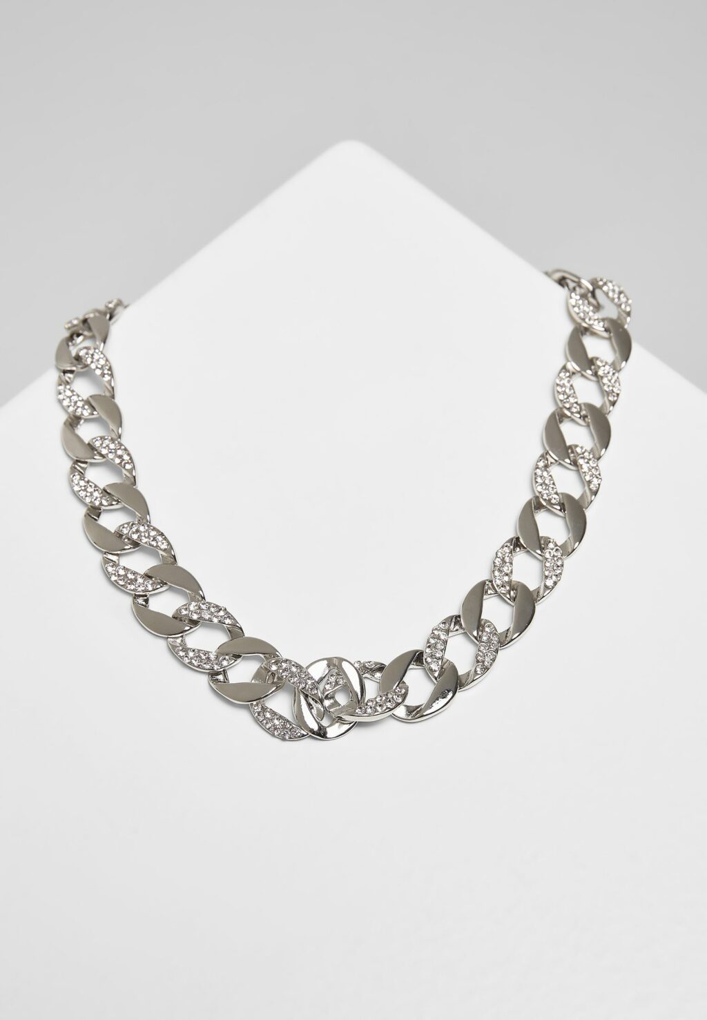 Basic Diamond Necklace And Bracelet Set silver one TB4052