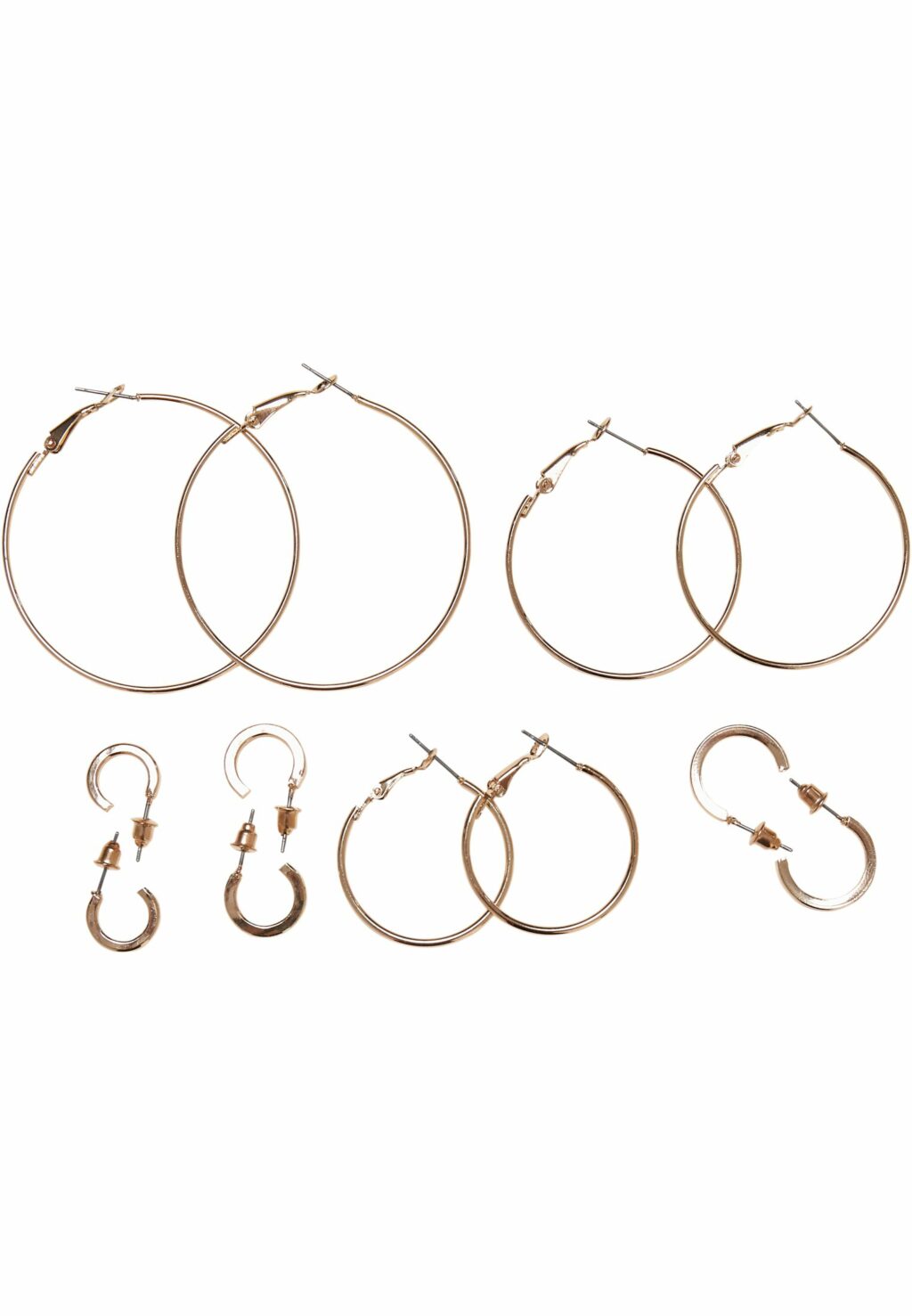 Basic Hoop Earrings 6-Pack gold one TB5224