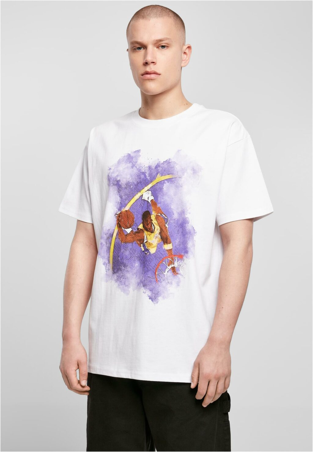 Basketball Clouds 2.0 Oversize Tee white MT1805