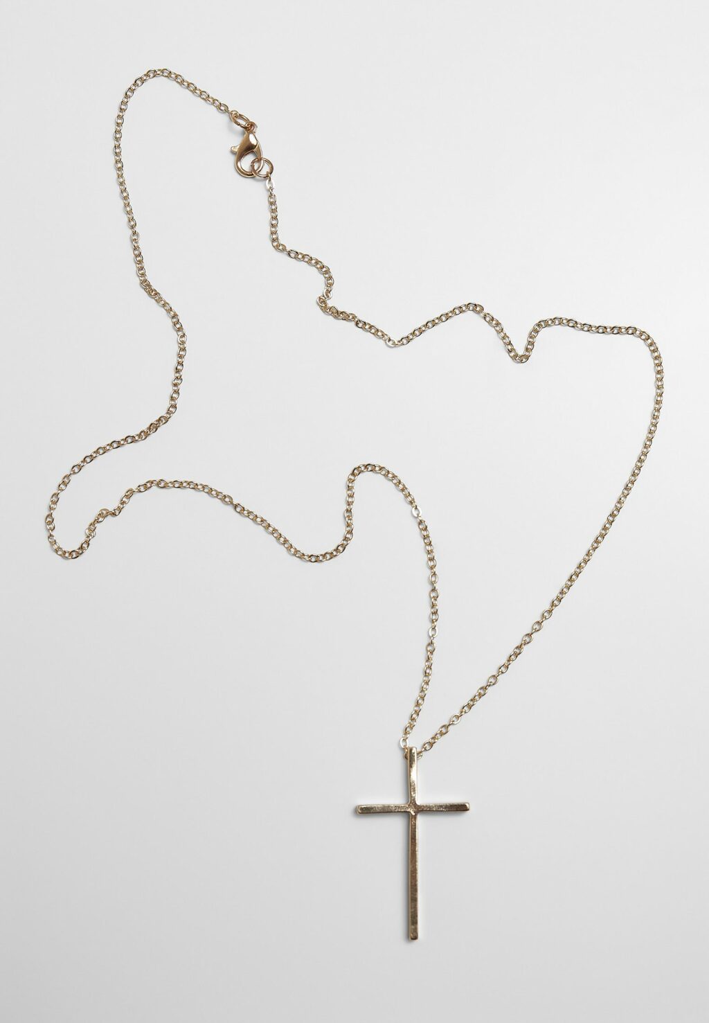 Big Basic Cross Necklace gold one TB4057
