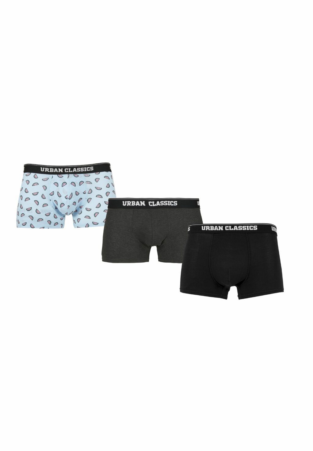 Urban Classics Boxer Shorts 3-Pack melon aop+cha+blk TB3979