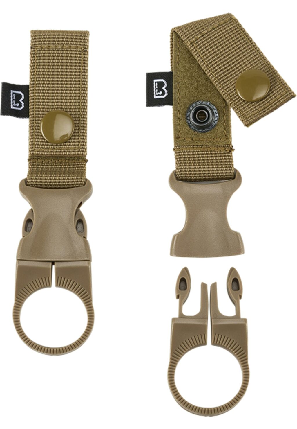 Brandit Belt and Molle Loop Bottle Holder 2-Pack camel one BD8080