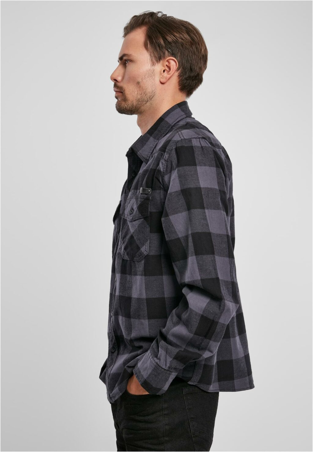 Brandit Checked Shirt black/grey BD4002