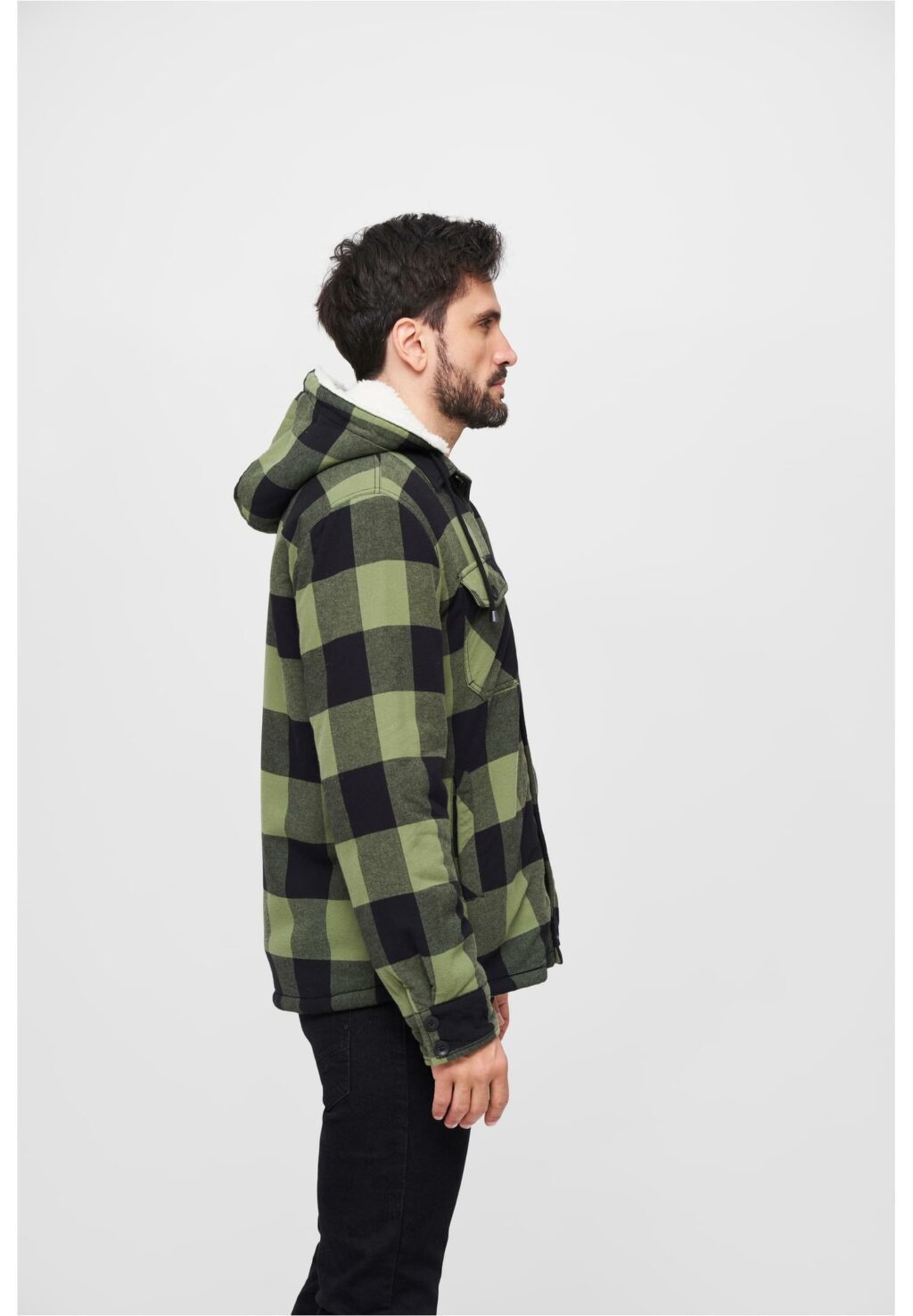 Brandit Lumberjacket hooded black/olive BD3172