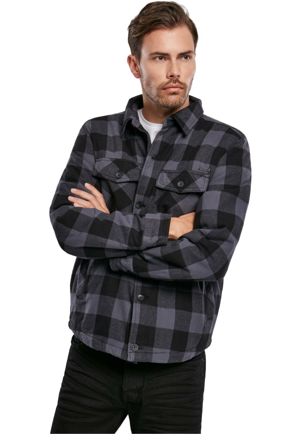 Brandit Lumberjacket black/grey BD9478