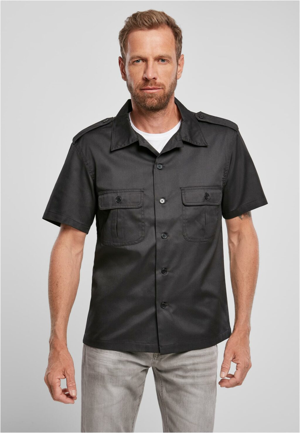 Brandit Short Sleeves US Shirt black BD4101