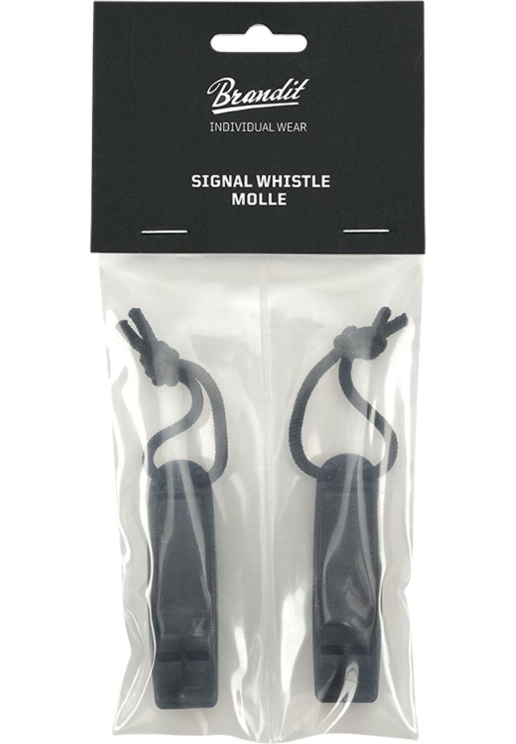 Brandit Signal Whistle Molle 2-Pack black one BD8078