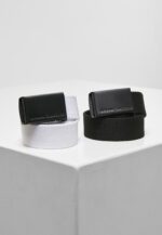 Canvas Belt Kids 2-Pack black+white one UCK305