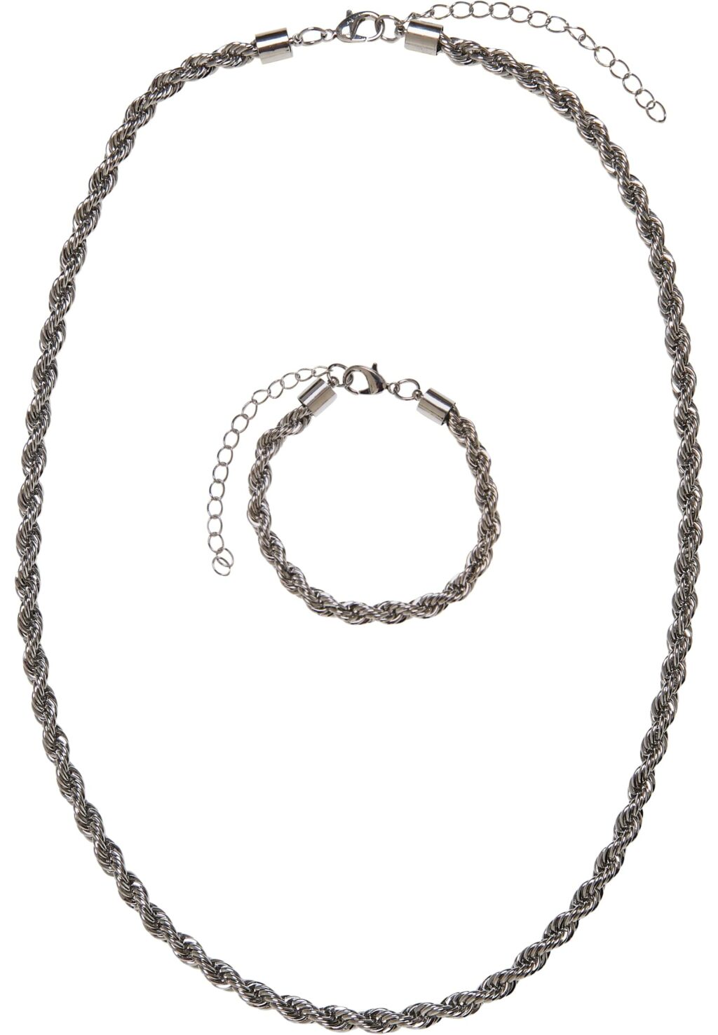 Charon Intertwine Necklace And Bracelet Set silver one TB6487