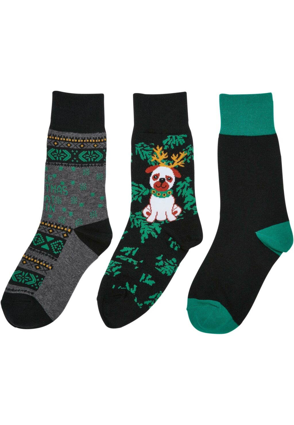 Christmas Dog Socks Kids 3-Pack multicolor UCK3163