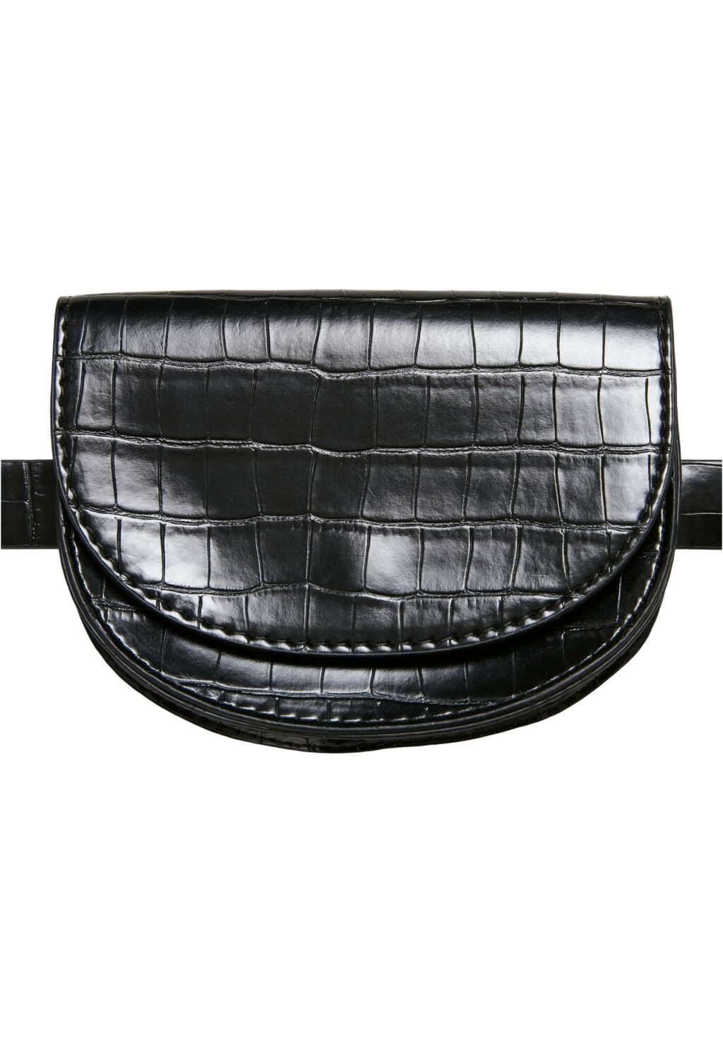 Croco Synthetic Leather Double Beltbag black one TB5136