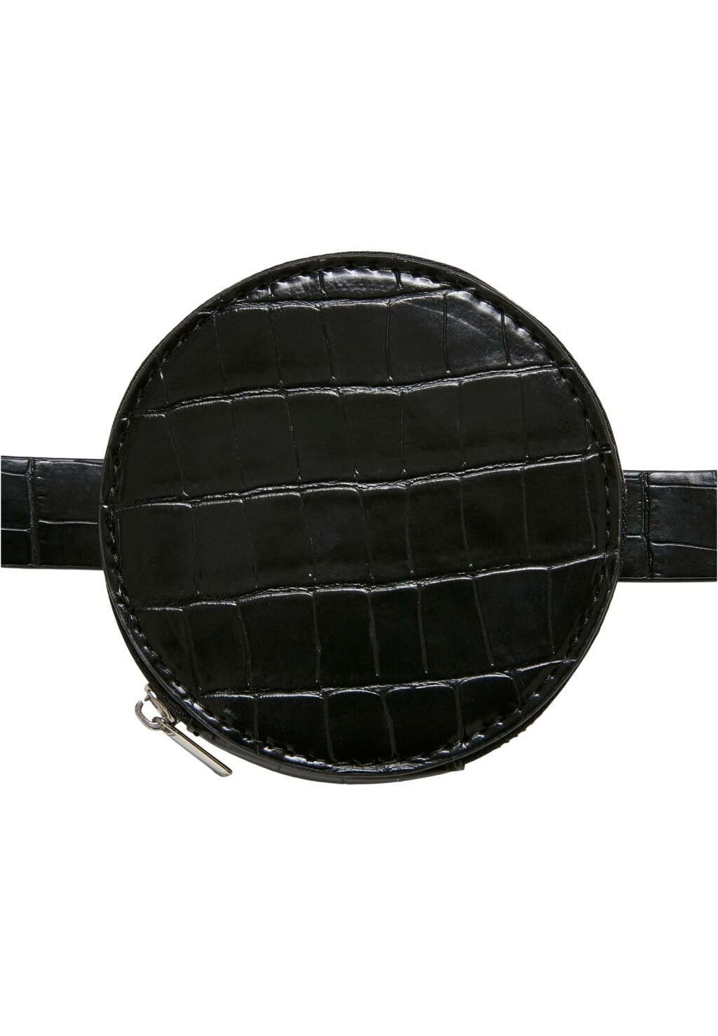 Croco Synthetic Leather Double Beltbag black one TB5136