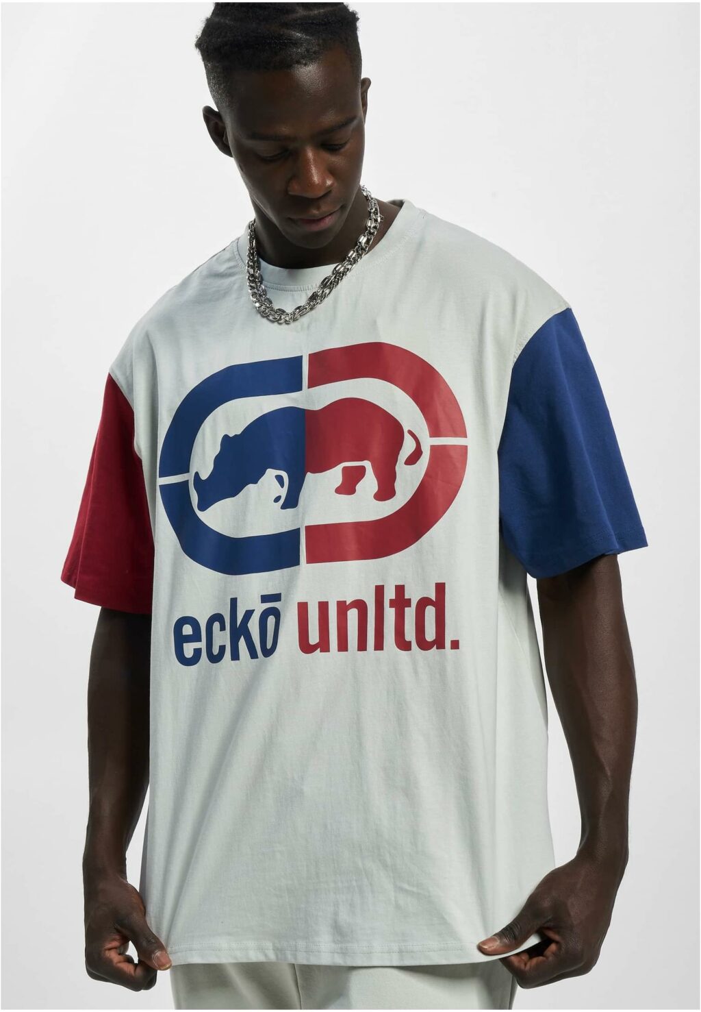 Ecko Unltd. Grande T-Shirt grey/red/blue ECKOTS1137
