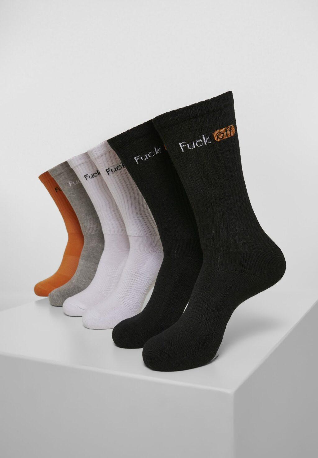 Fuck Off Socks 6-Pack black/white/grey/neonorange MT2059