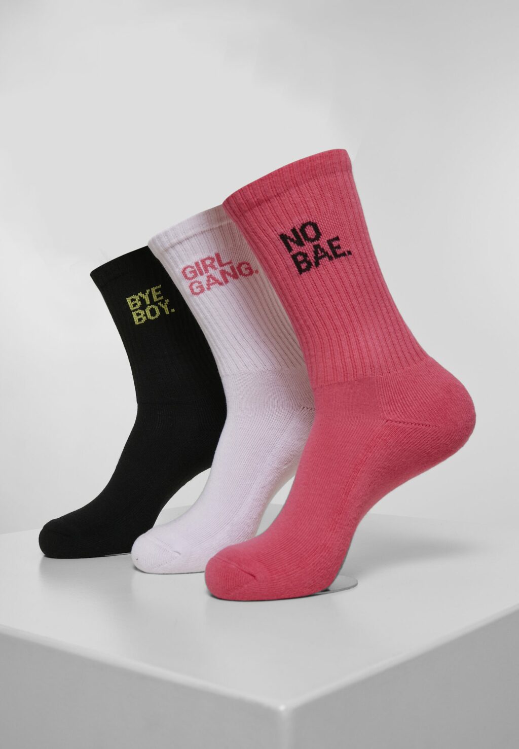 Girl Gang Socks 3-Pack pink/wht/blk MT2042