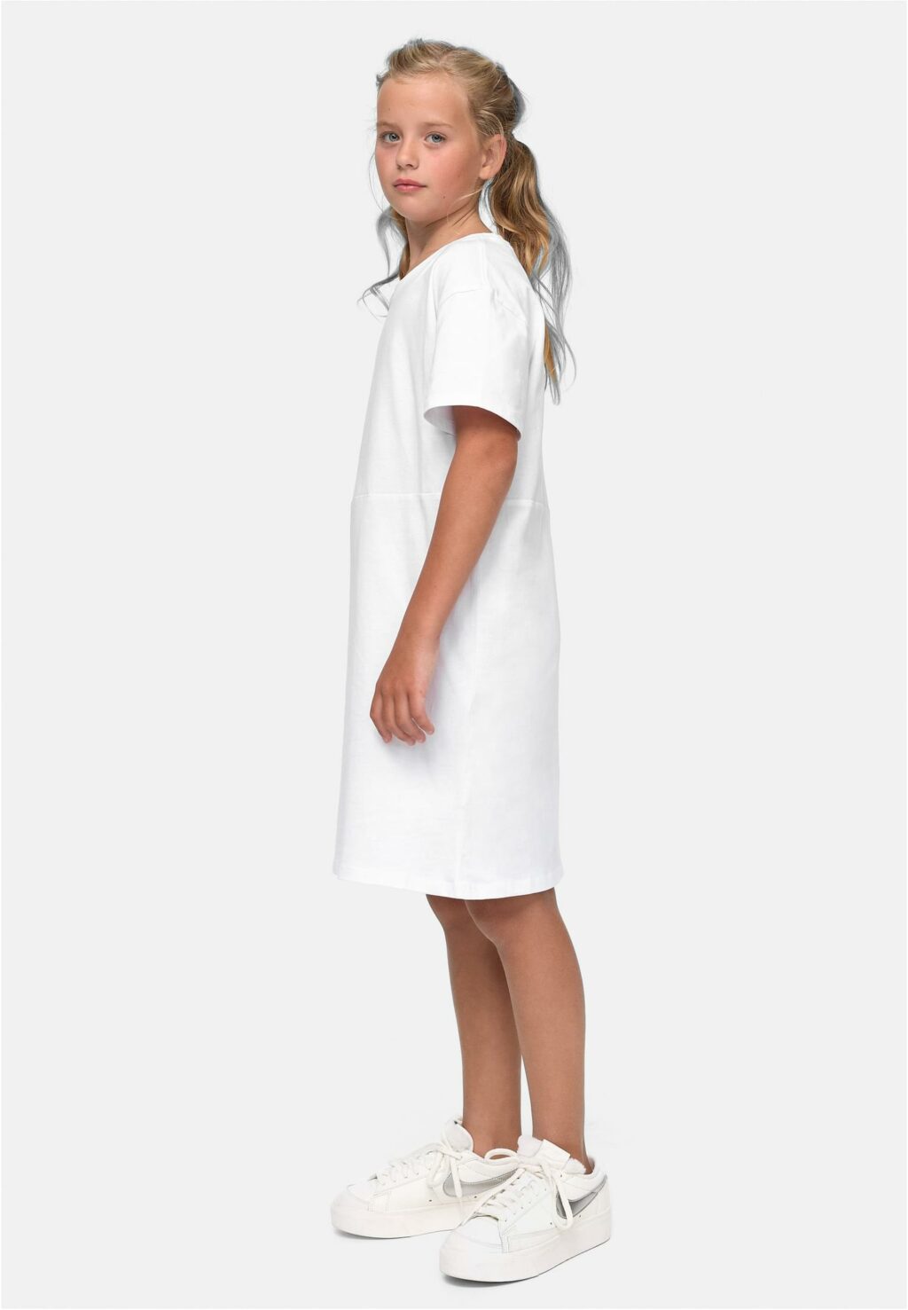 Girls Organic Oversized Tee Dress white UCK4091