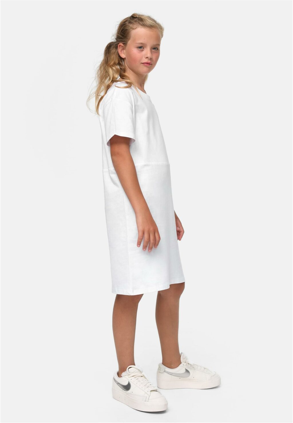 Girls Organic Oversized Tee Dress white UCK4091