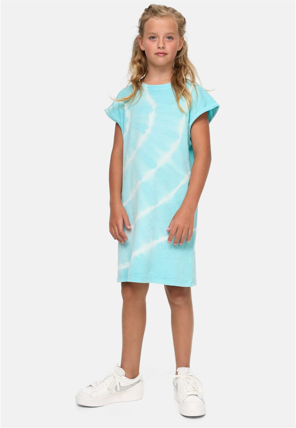 Girls Tie Dye Dress aquablue UCK3448