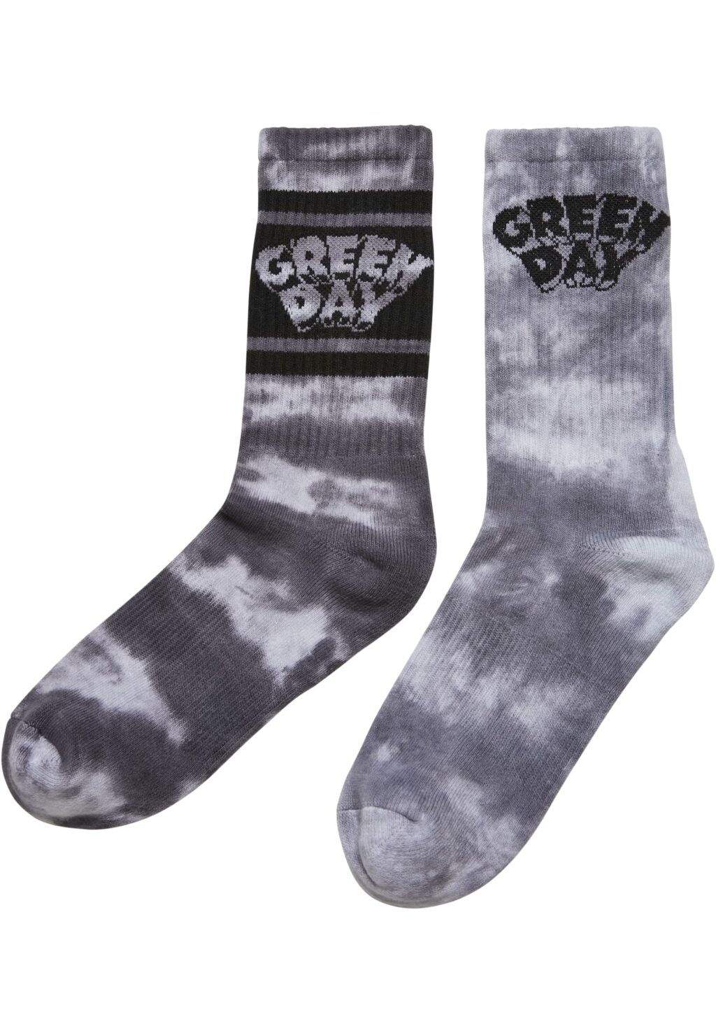 Green Day Tie Die Socks 2-Pack black/white MC812
