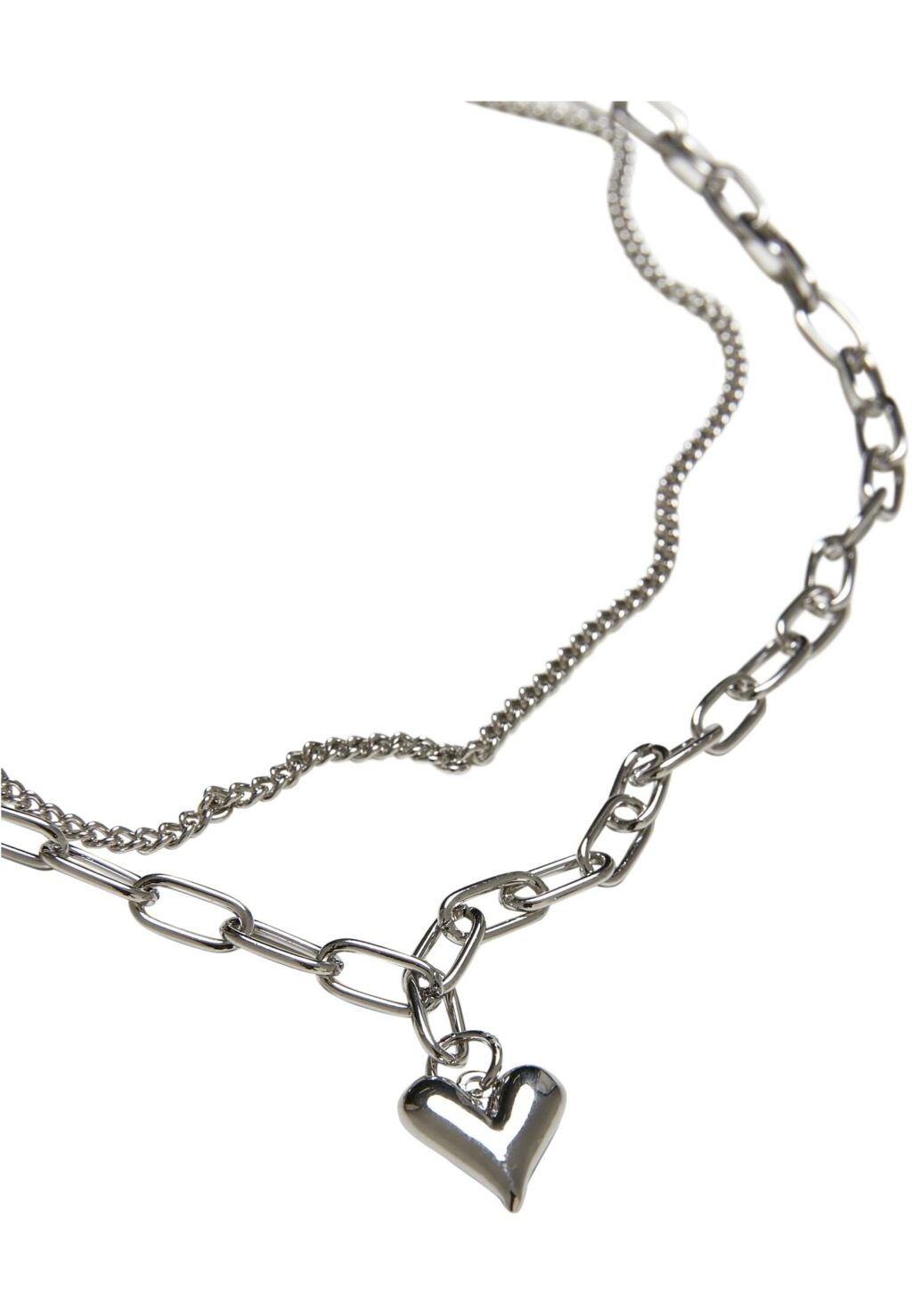 Heart Icon Layering Necklace silver one TB5626