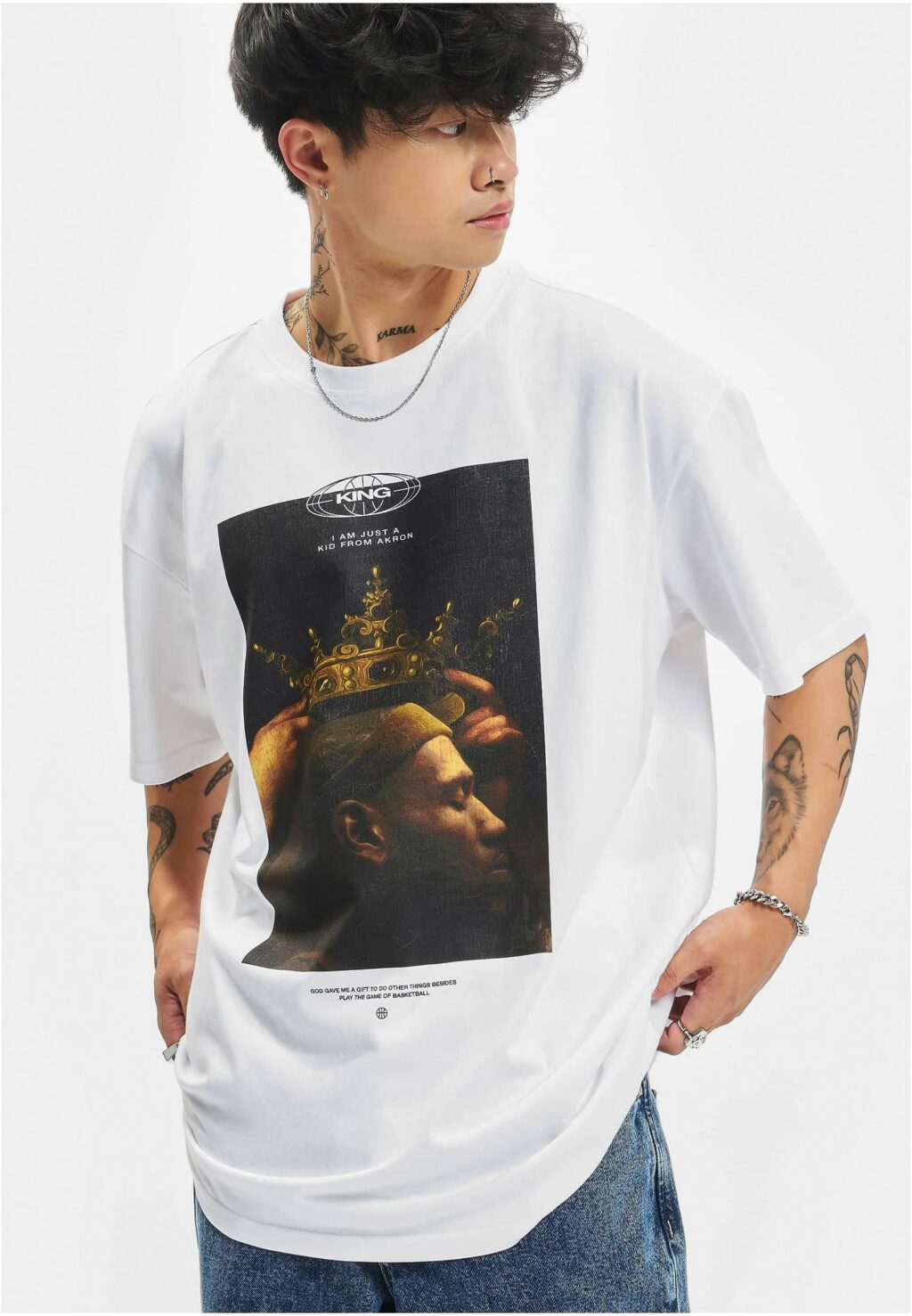 Kid from Akron Oversize Tee white MT1895