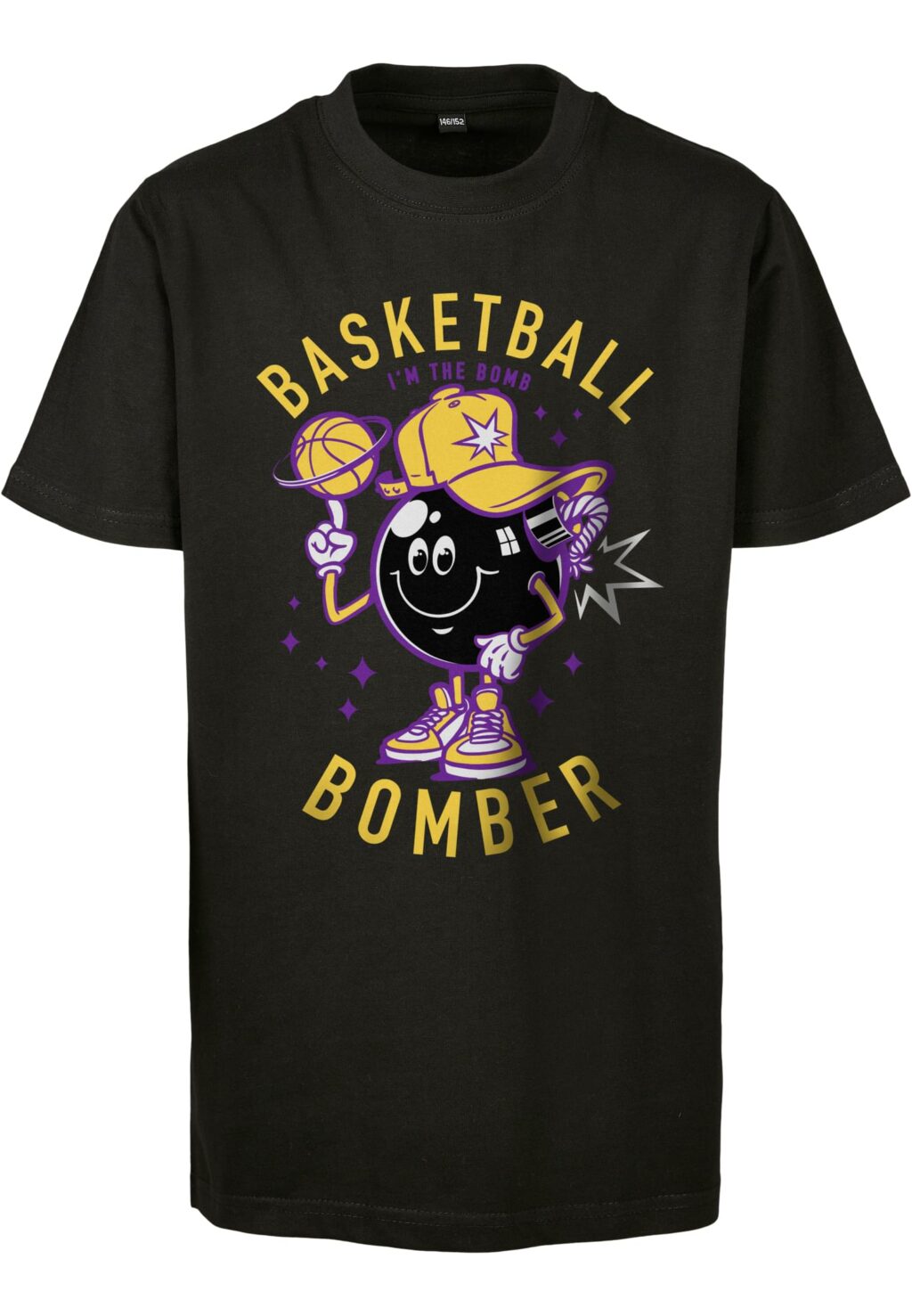 Kids Basketball Bomber Tee black MTK230