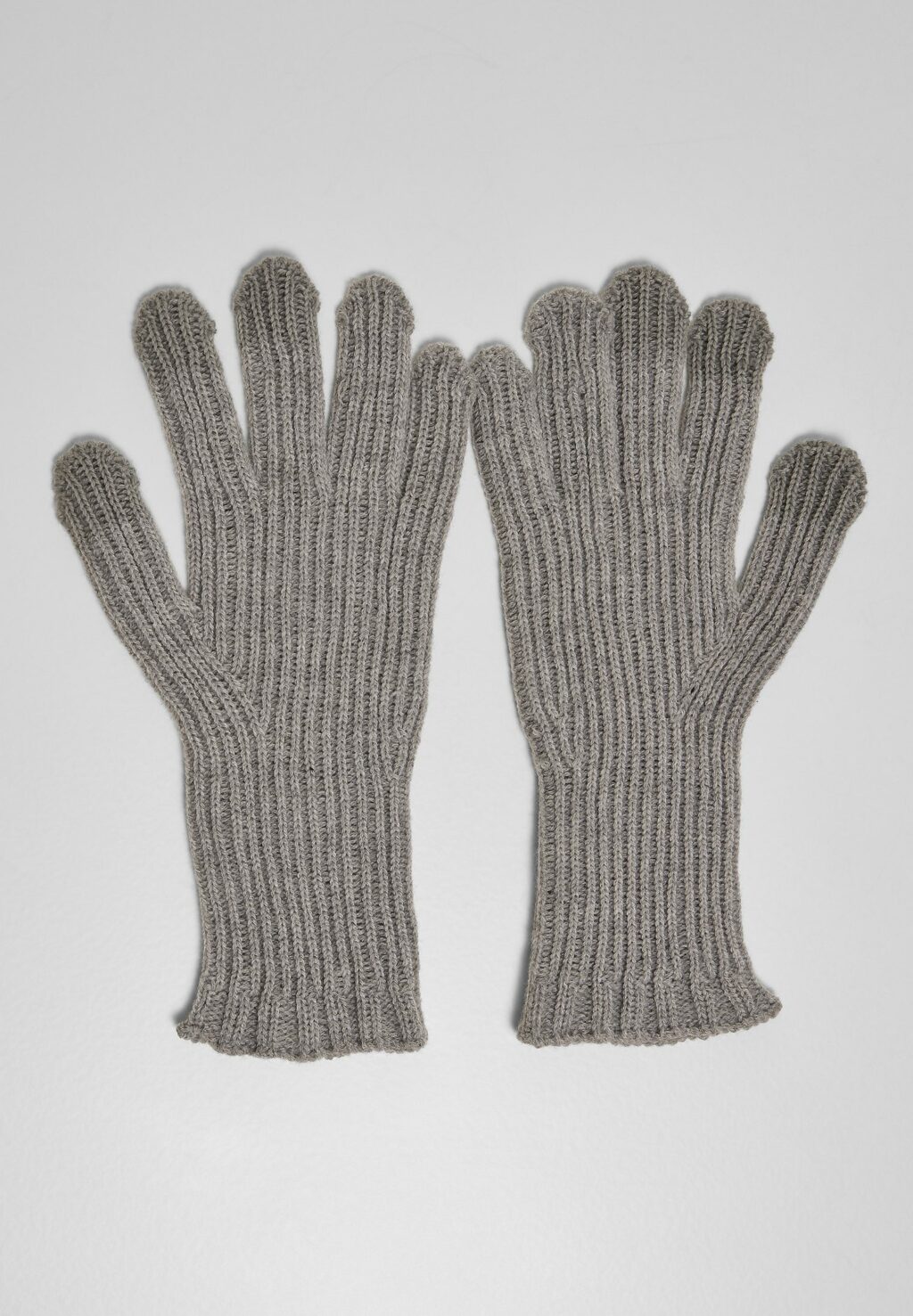 Knitted Wool Mix Smart Gloves heathergrey TB4581