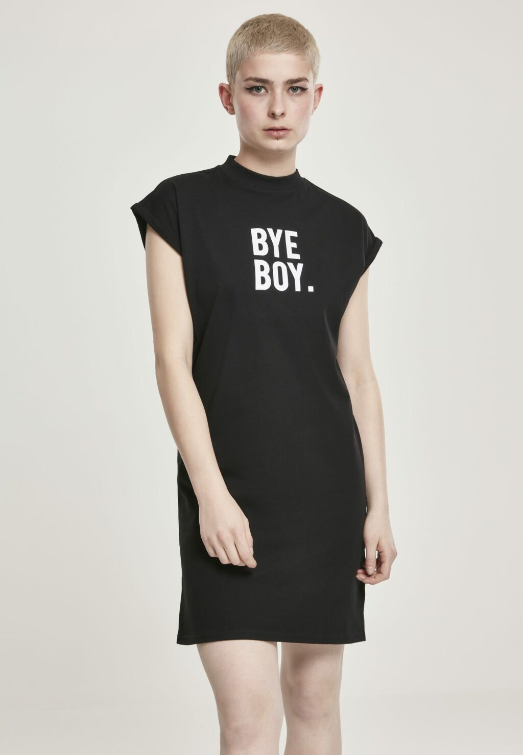 Ladies Bye Boy Extended Shoulder Dress black MT1031