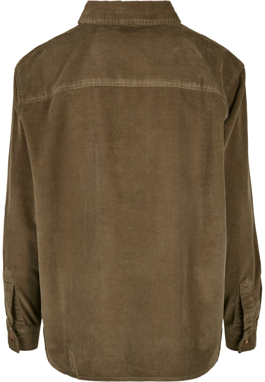 Urban Classics Ladies Corduroy Oversized Shirt olive TB3755
