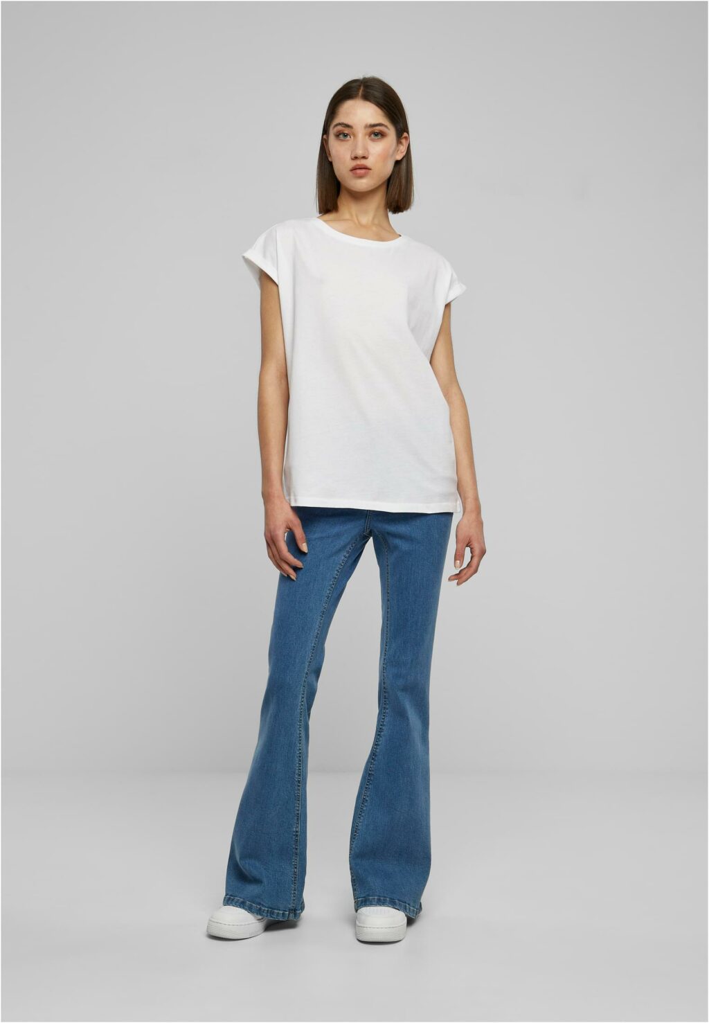 Urban Classics Ladies Extended Shoulder Tee white TB771