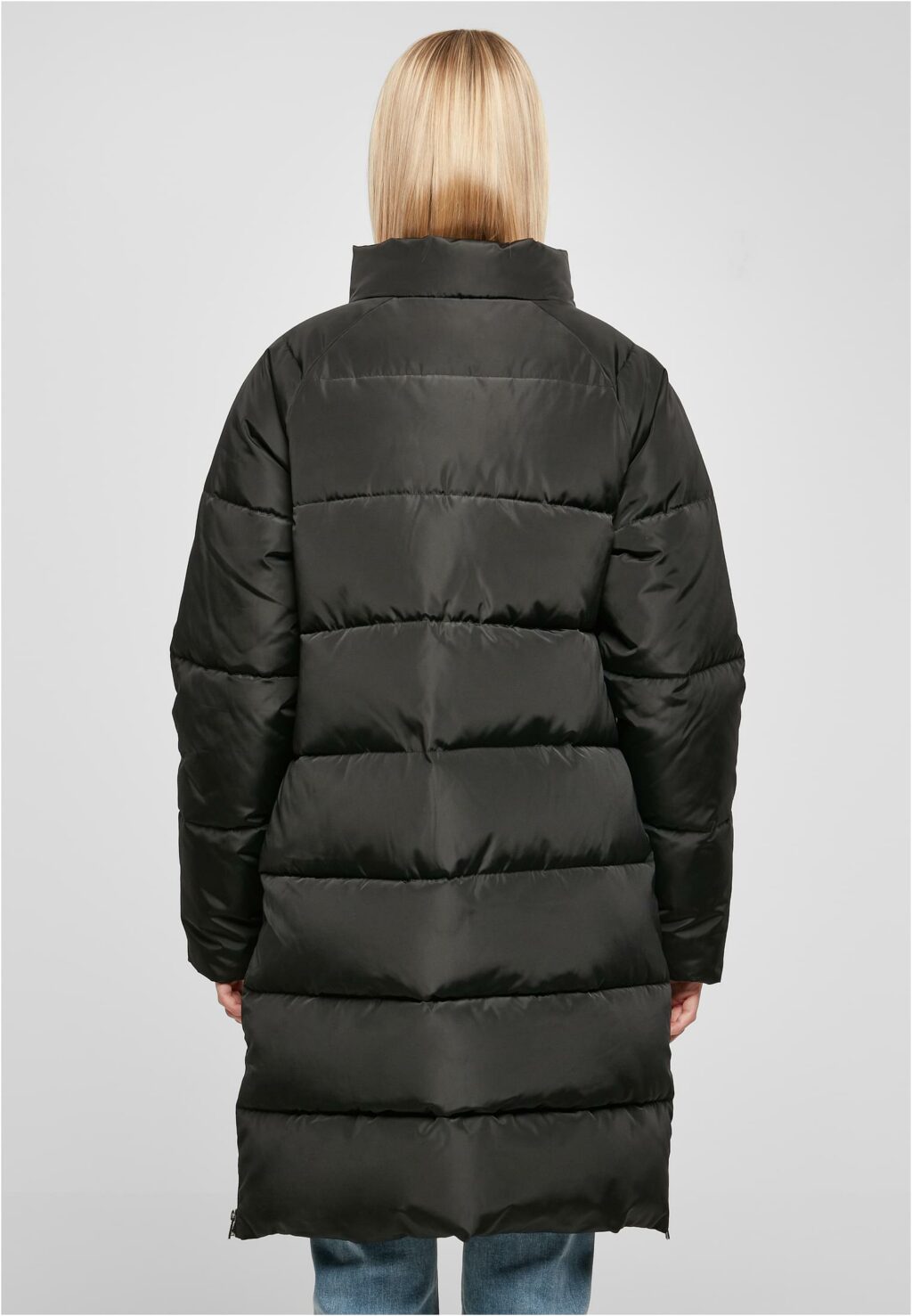 Urban Classics Ladies High Neck Puffer Coat black TB5435
