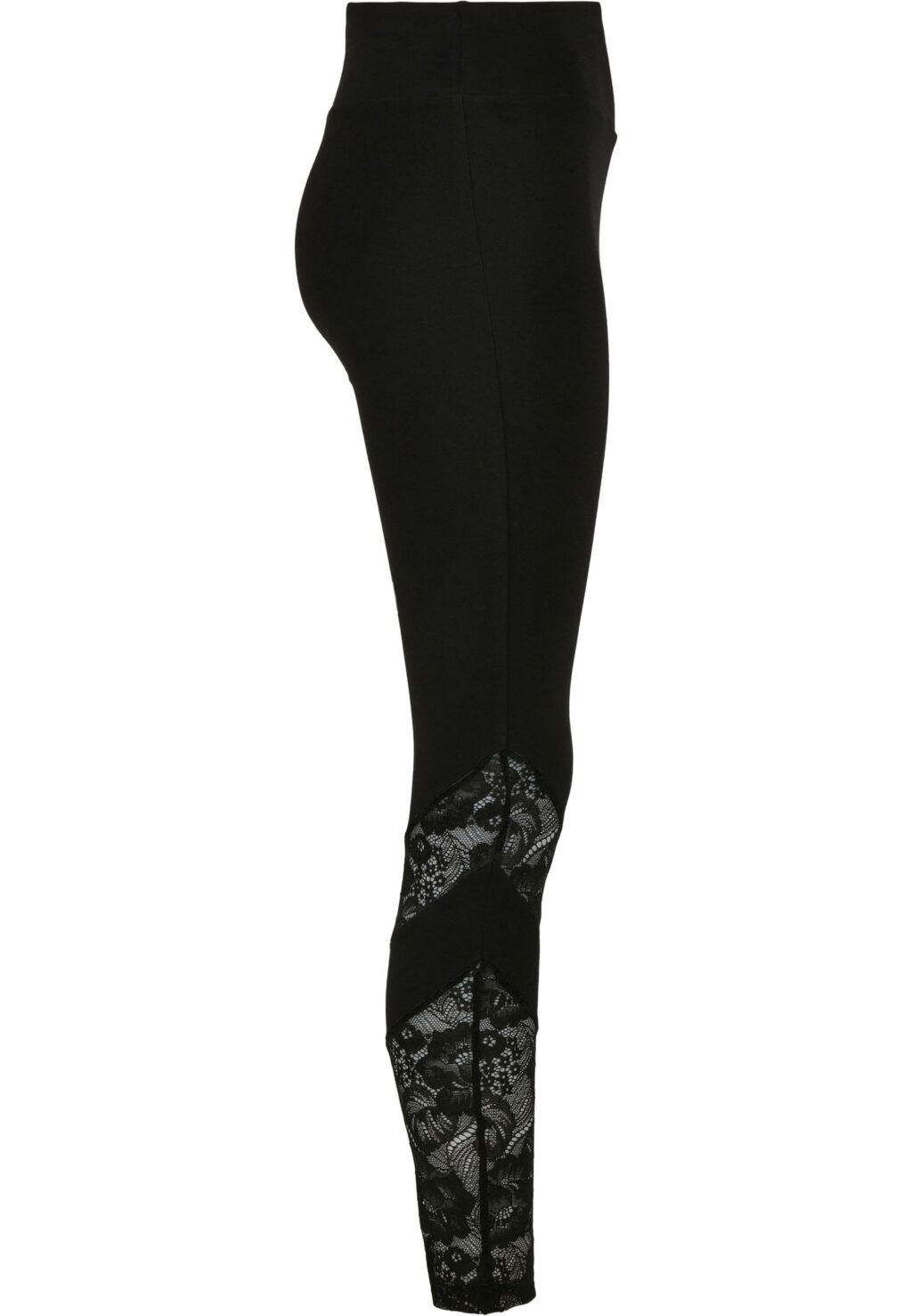 Urban Classics Ladies Highwaist Lace Inset Leggings black TB4512
