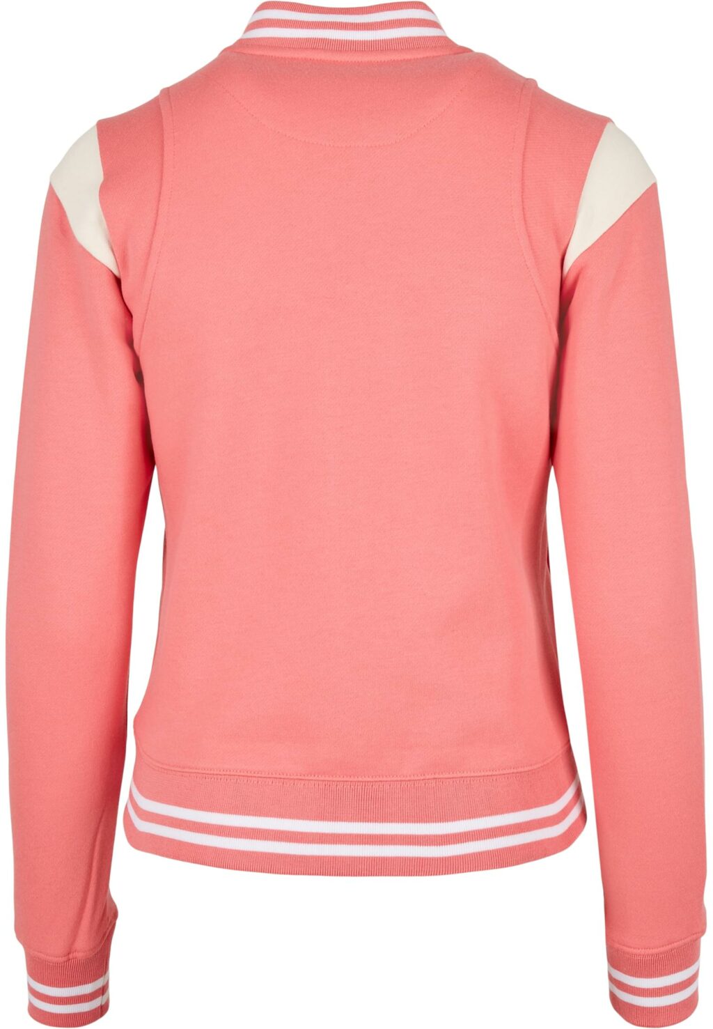 Urban Classics Ladies Inset College Sweat Jacket palepink/whitesand TB2618