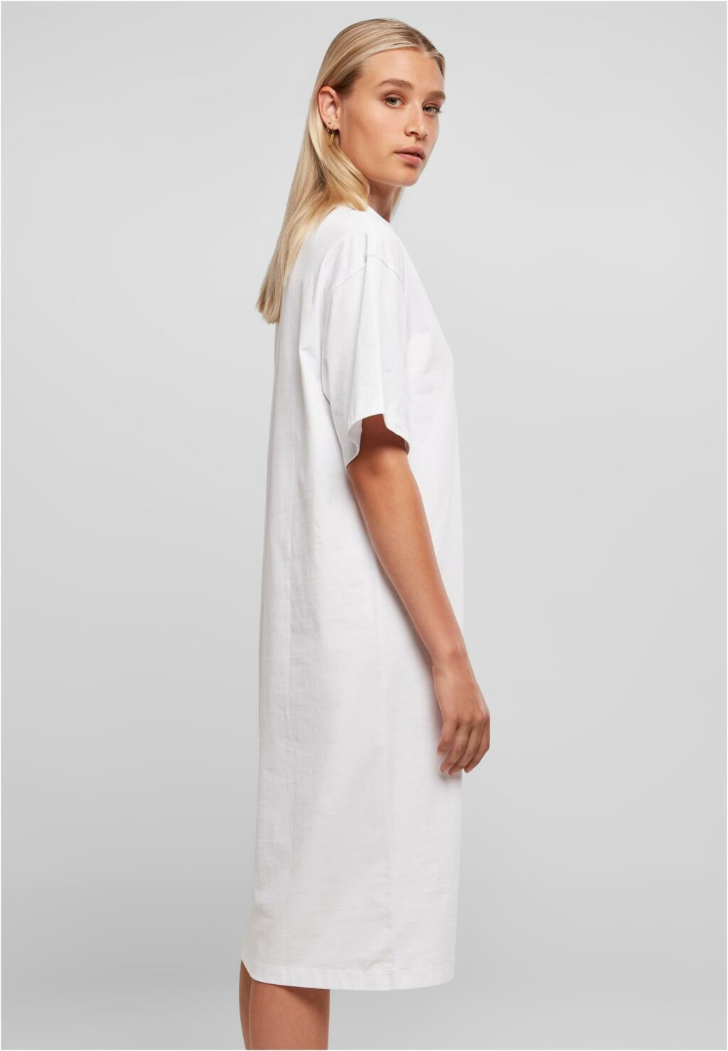 Urban Classics Ladies Organic Long Oversized Tee Dress white TB4792