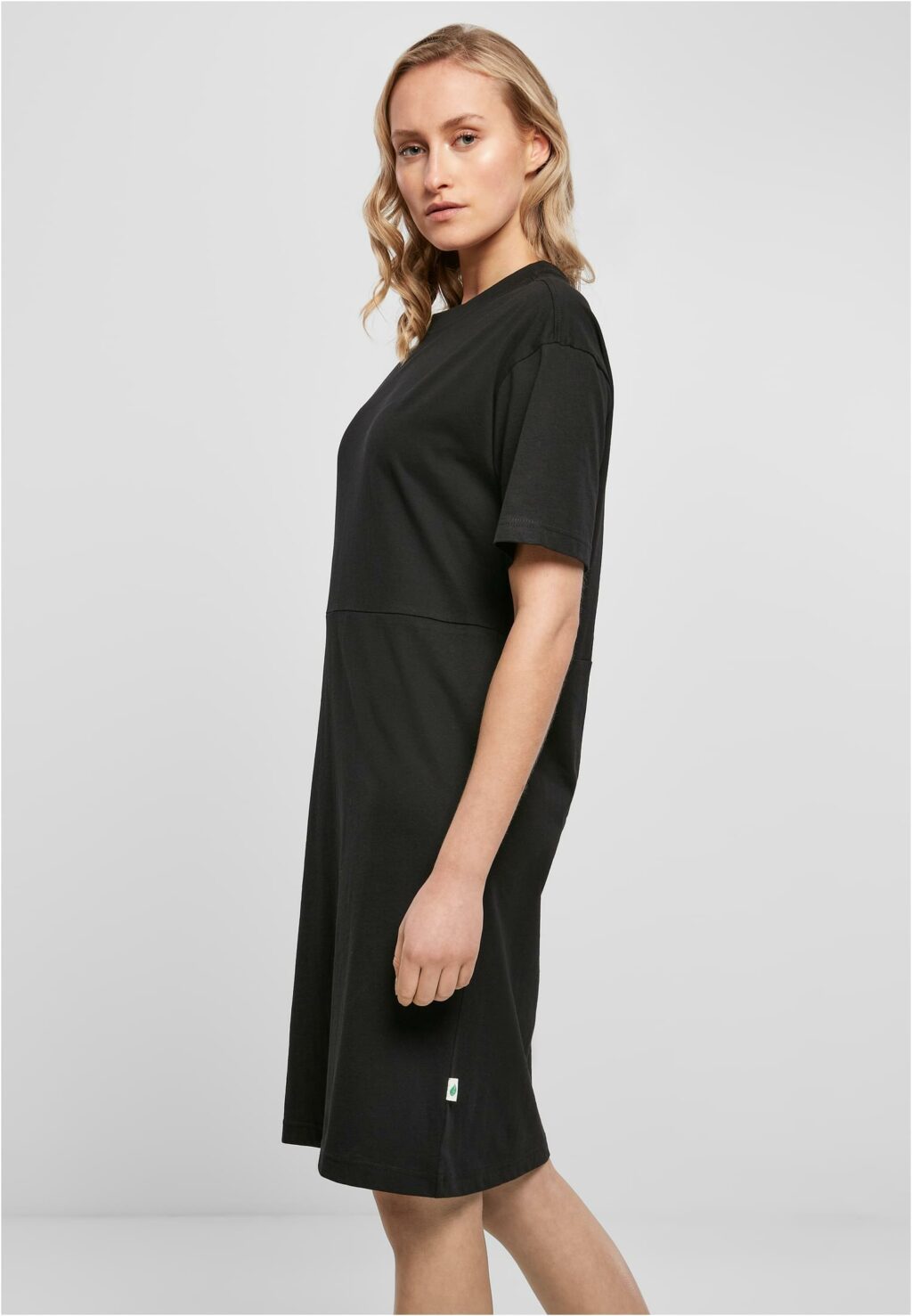 Urban Classics Ladies Organic Oversized Slit Tee Dress black TB4091
