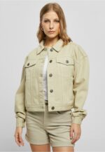 Urban Classics Ladies Oversized Colored Denim Jacket softseagrass TB5490