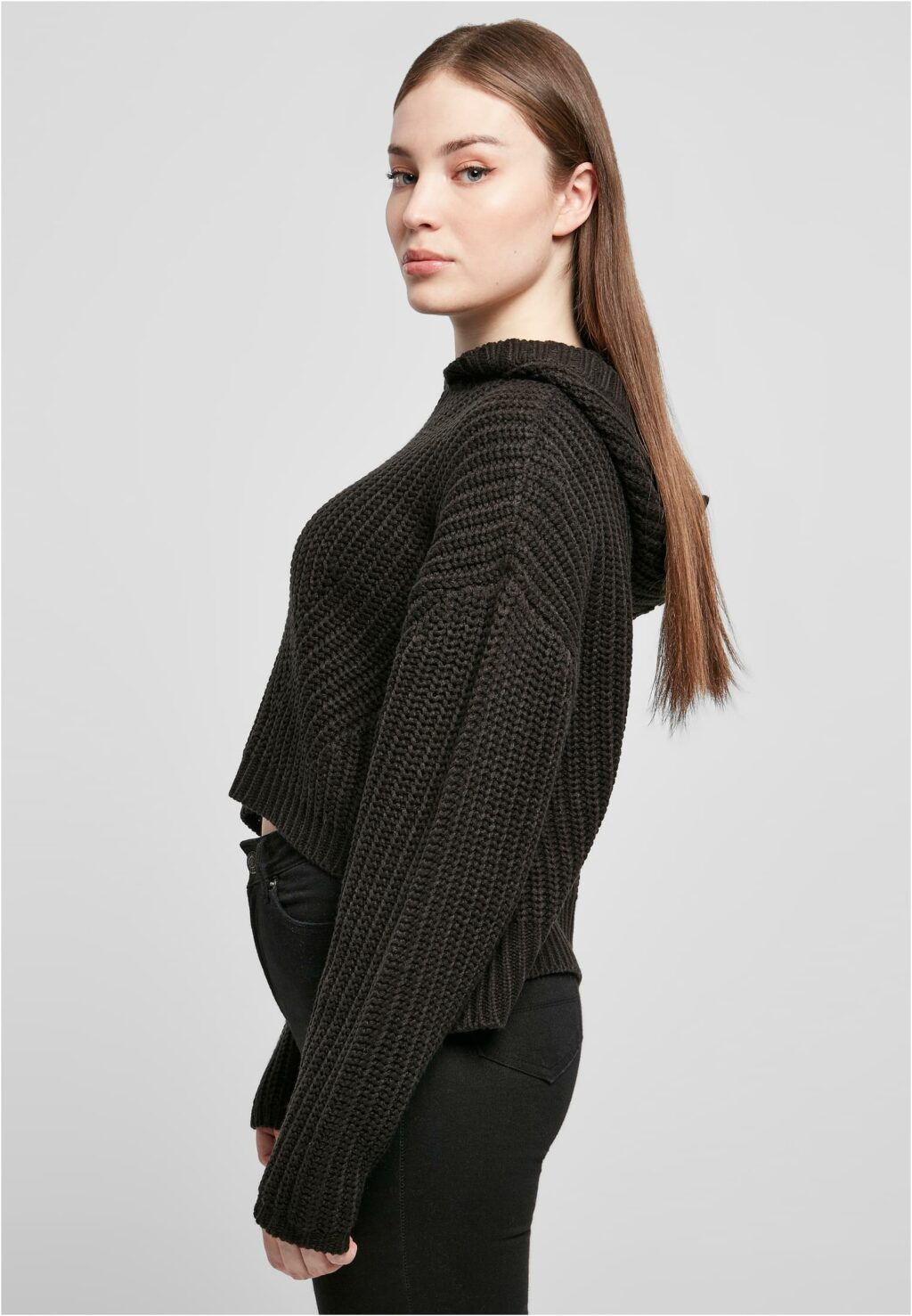 Urban Classics Ladies Oversized Hoody Sweater black TB4537
