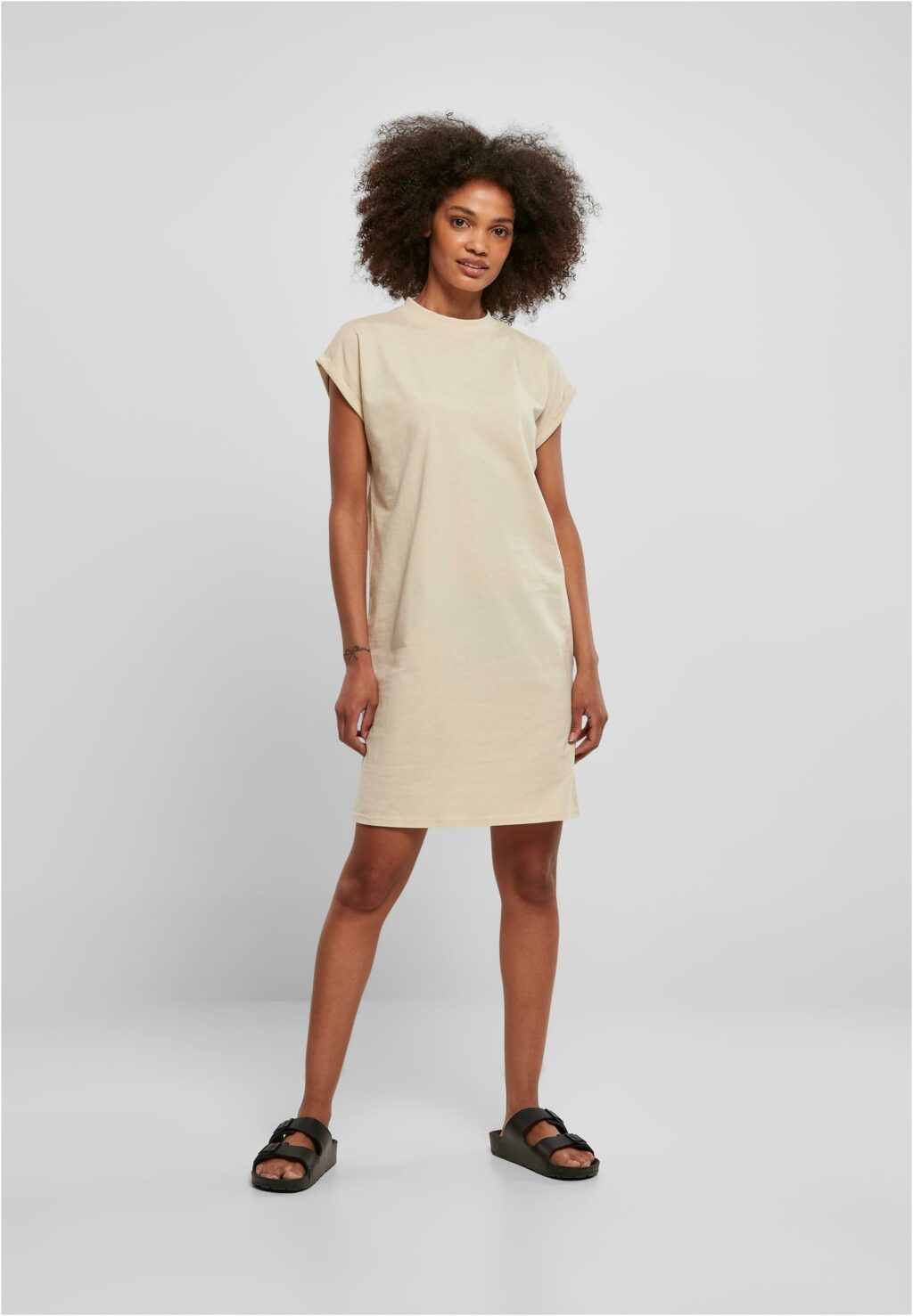 Urban Classics Ladies Turtle Extended Shoulder Dress softseagrass TB1910