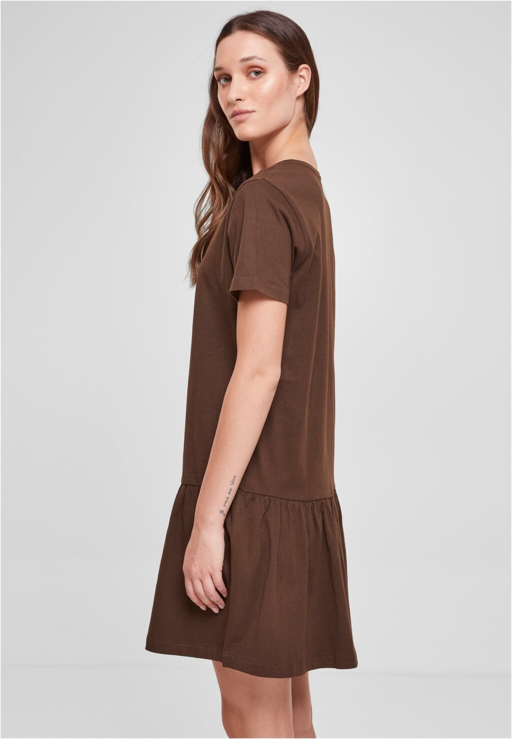 Urban Classics Ladies Valance Tee Dress brown TB4104
