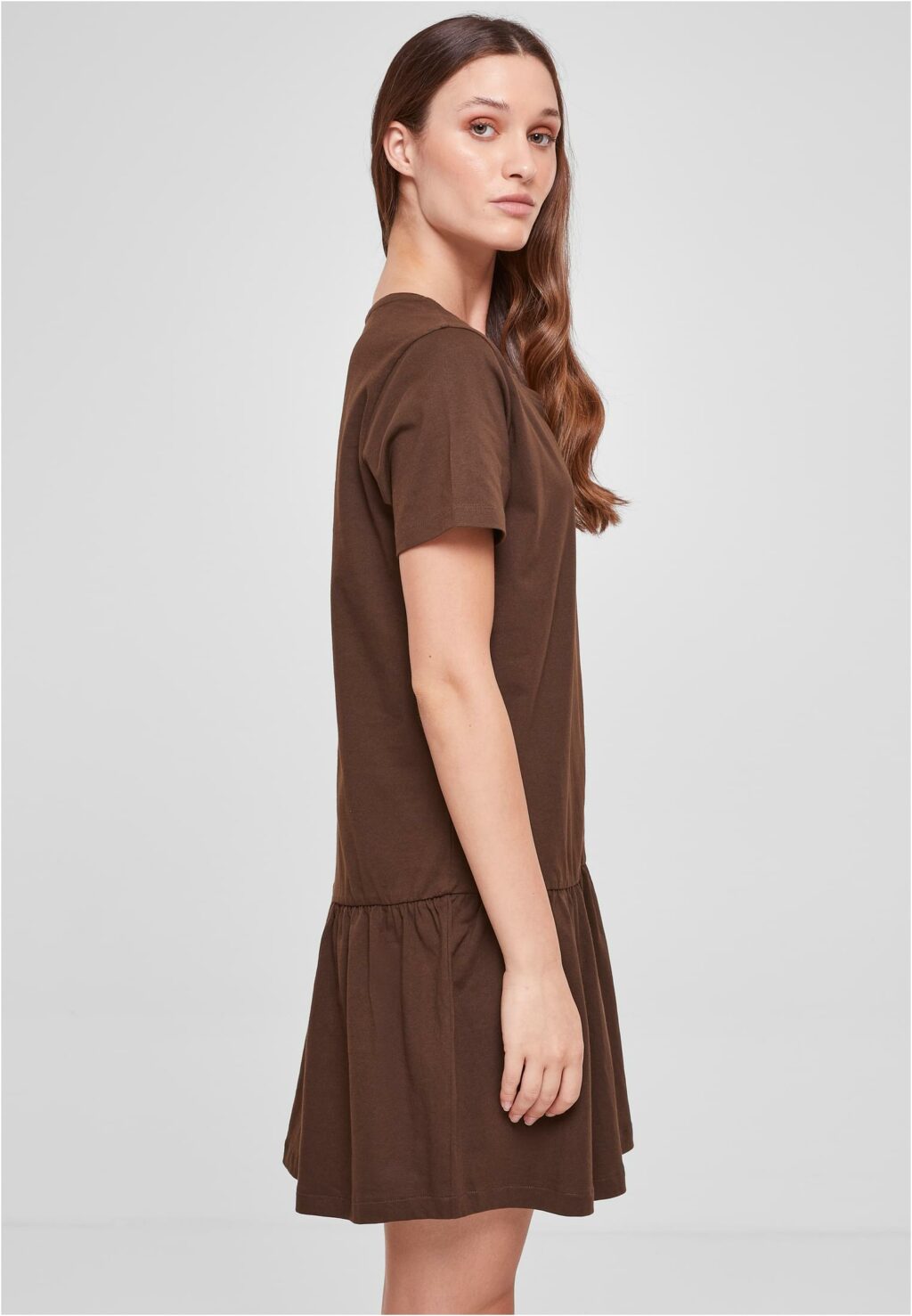 Urban Classics Ladies Valance Tee Dress brown TB4104
